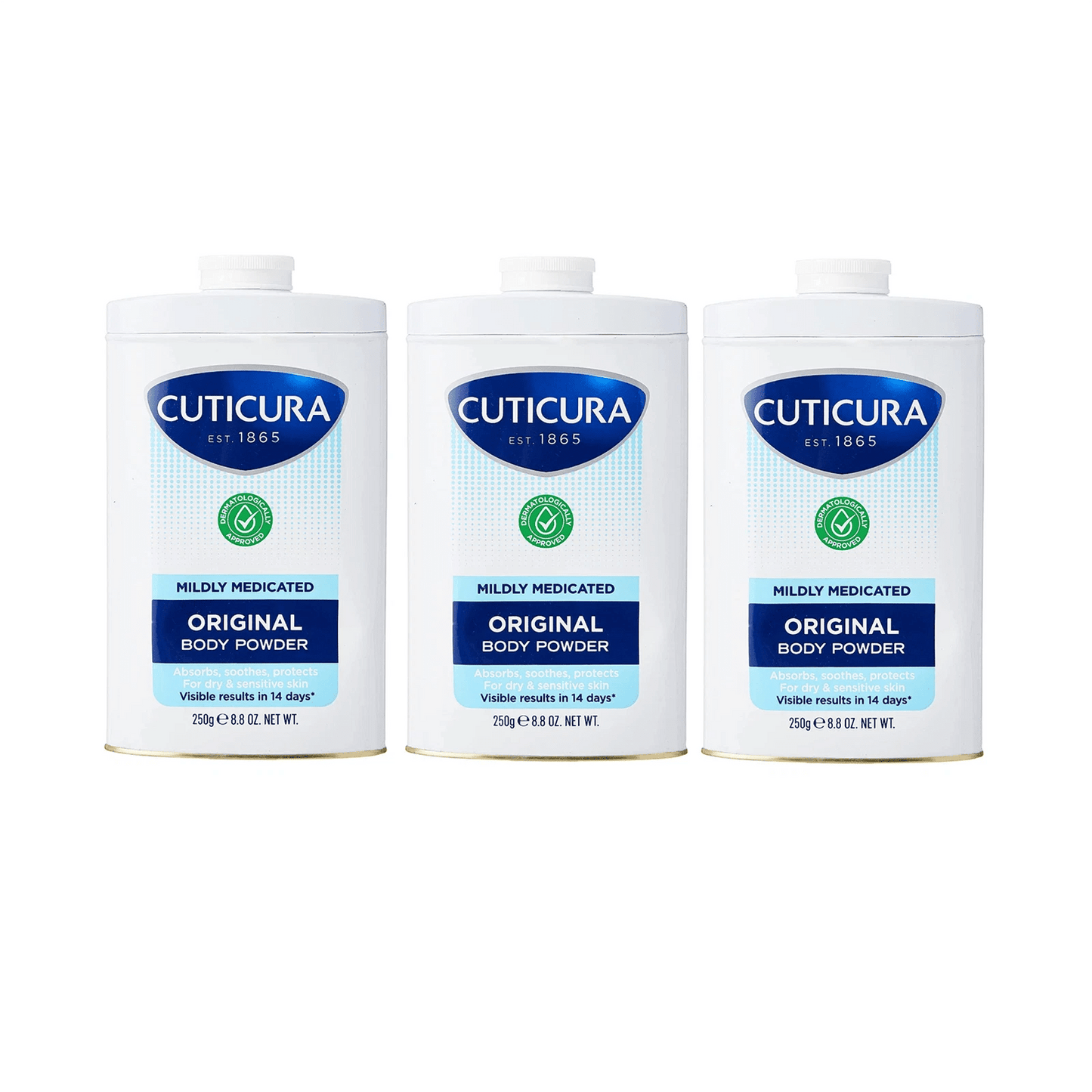 Cuticura Talcum Powder 250g - Pack of 3 - Direct2Customer