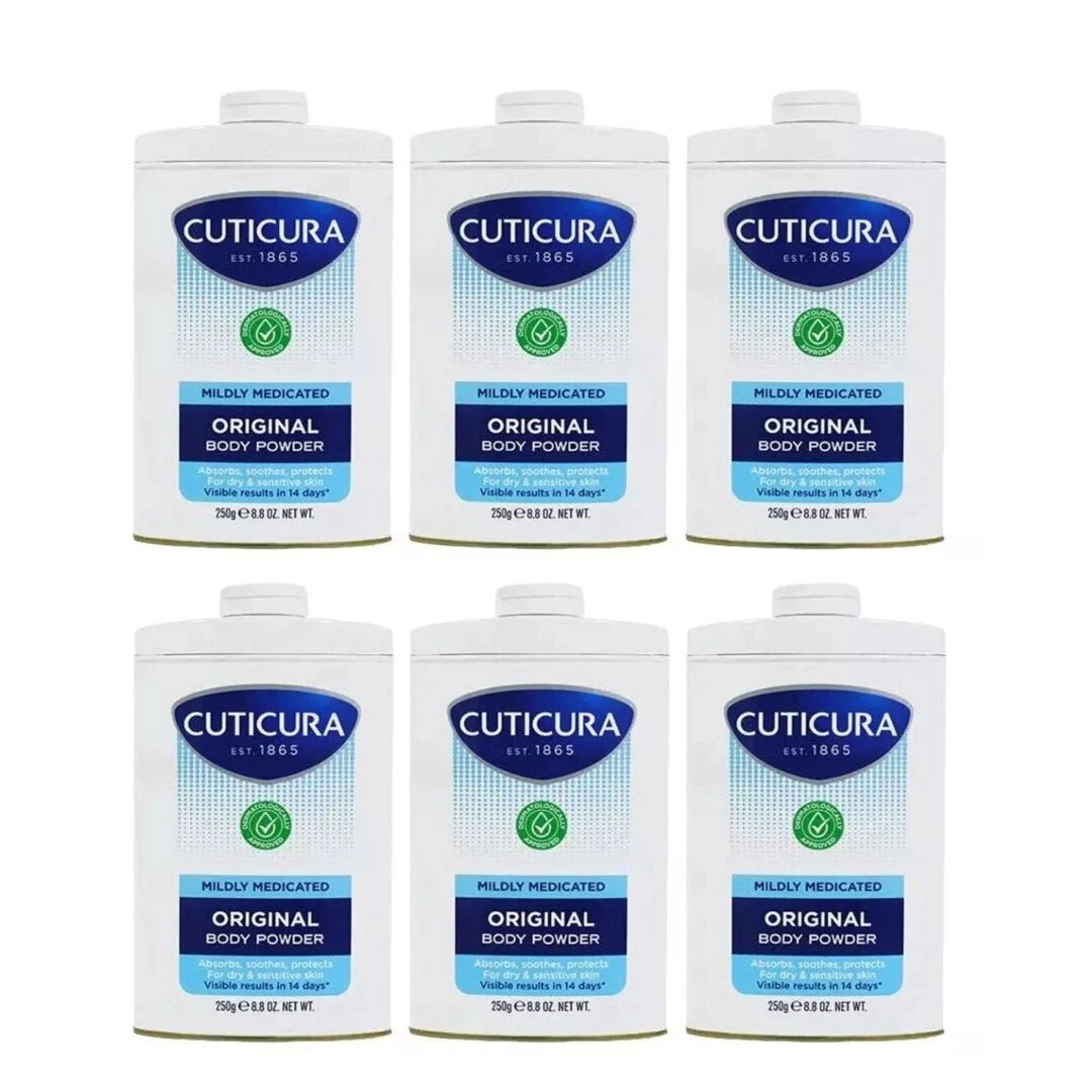 Cuticura Talcum Powder 250g - Pack of 6 - Direct2Customer