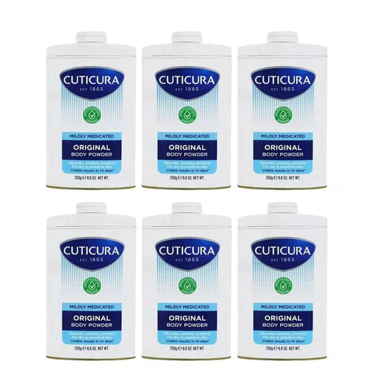 Cuticura Talcum Powder 250g - Pack of 6 - Direct2Customer