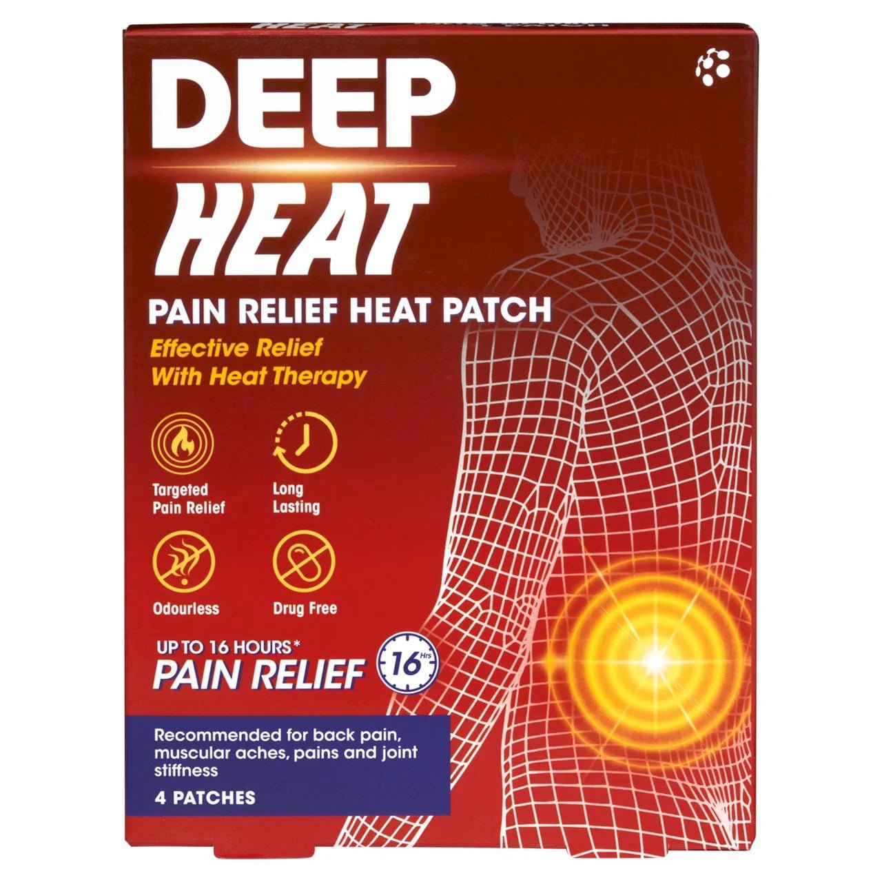 Deep Heat Patches Pack of 4 - Direct2Customer