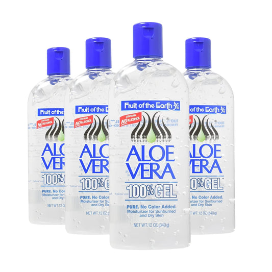 Fruit of the Earth 100% Pure Aloe Vera Gel 340g - Pack of 4