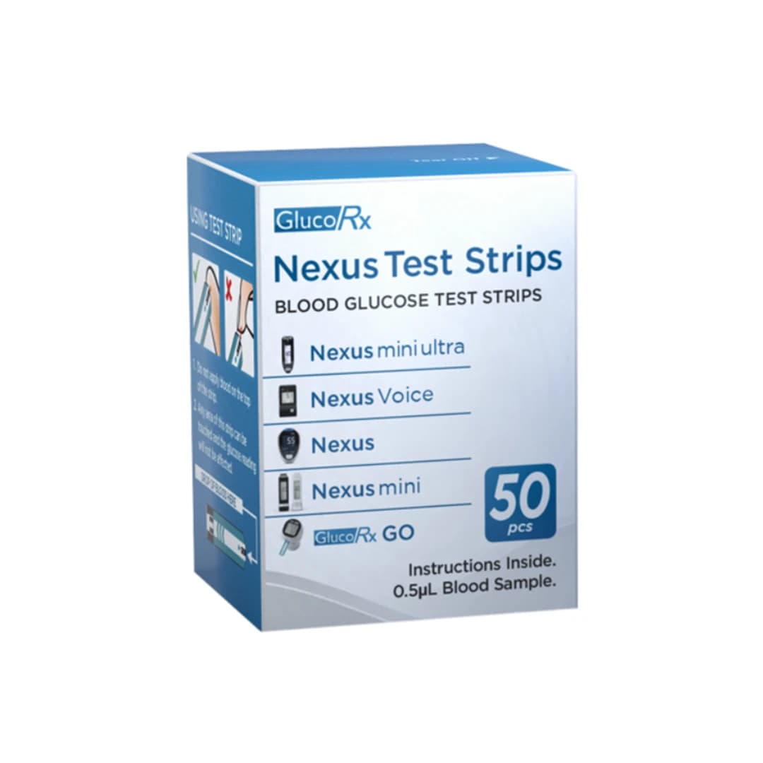 GlucoRx Nexus Testing Strips, Pack of 50