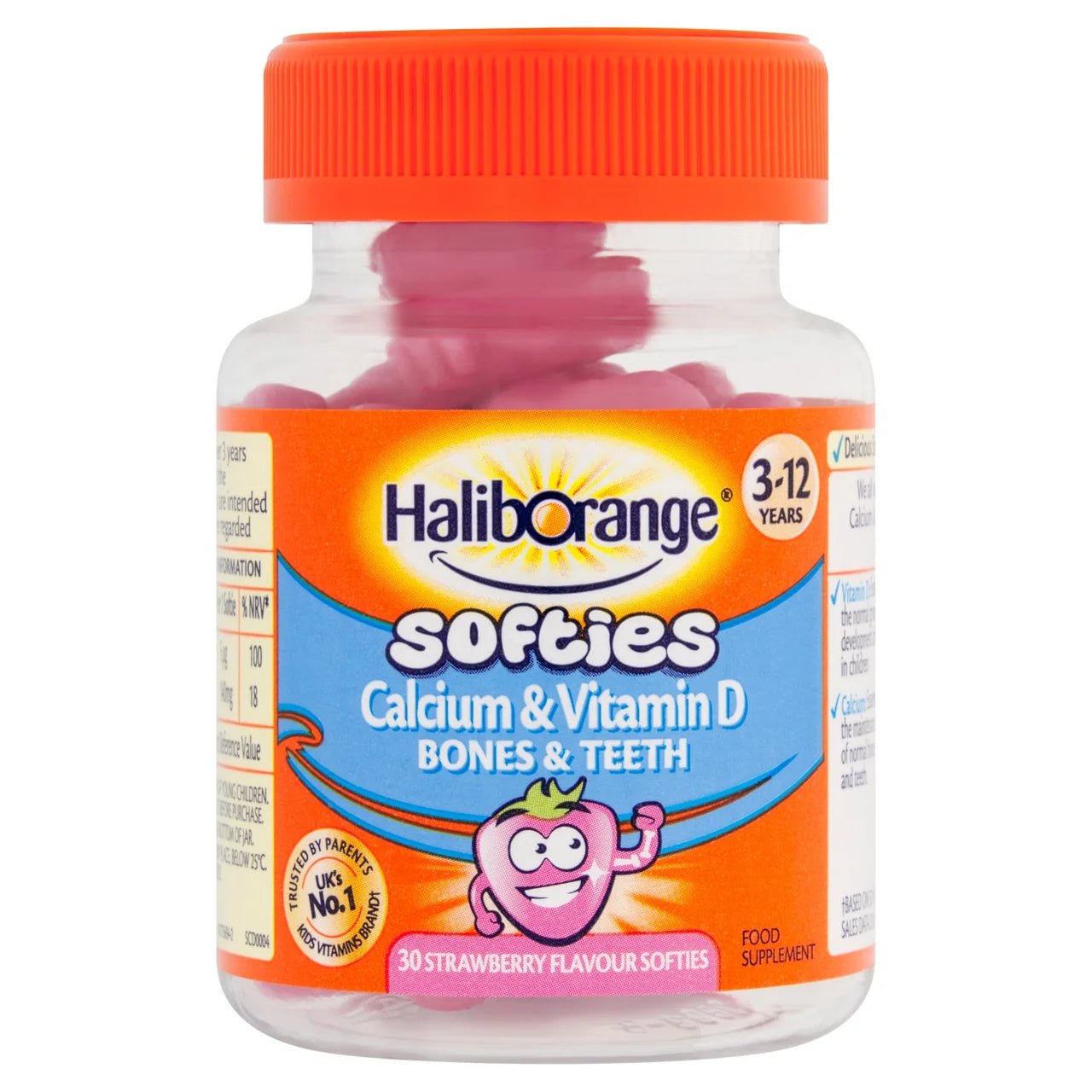 Haliborange Kid's Softies Calcium & Vitamin D Strawberry Gummies 3-12yrs - Direct2Customer
