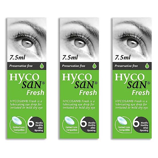 Hycosan Fresh Dry Eye Drops - 7.5ml - Pack of 3 - Direct2Customer