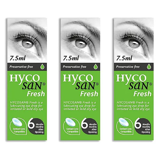 Hycosan Fresh Dry Eye Drops - 7.5ml - Pack of 3