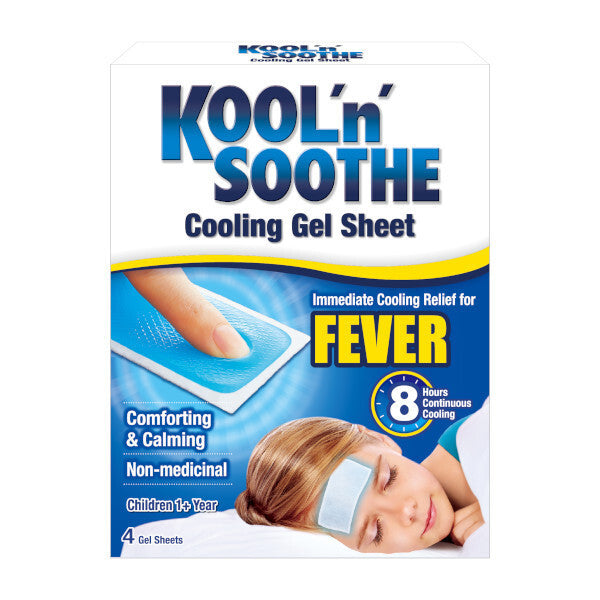 Kool 'n' Soothe Kids Cooling Gel Sheets - Pack of 4