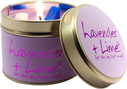 Lily-Flame Lavender and Lime Tin Scented Candle 250g