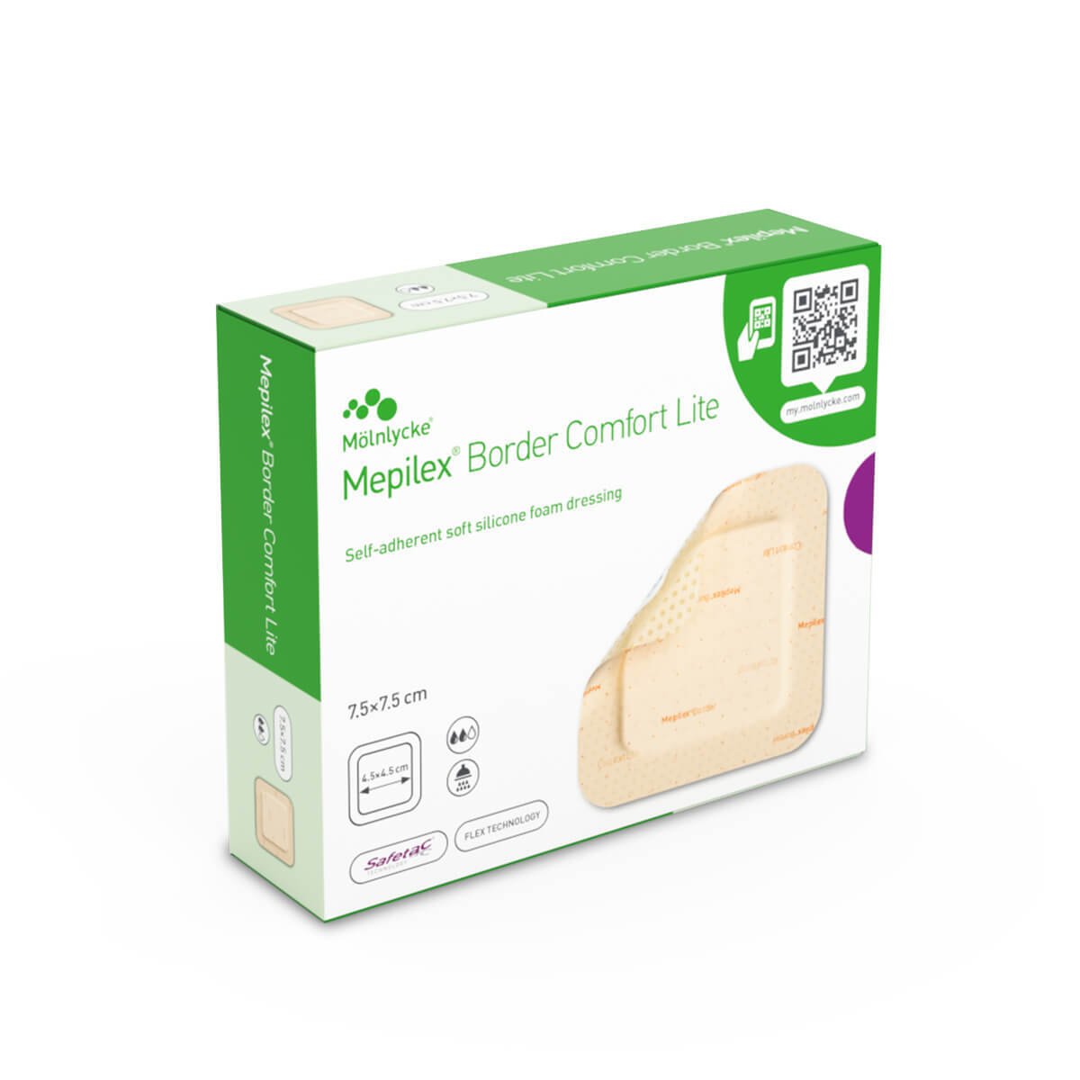 Mepilex Border Lite Comfort 7.5x7.5cm Pack of 10 - Direct2Customer