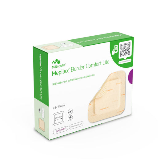 Mepilex Border Lite Comfort 7.5x7.5cm Pack of 10