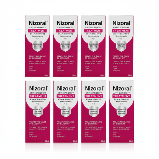 Nizoral Anti-Dandruff Shampoo 60ml - 8 Pack - Direct2Customer