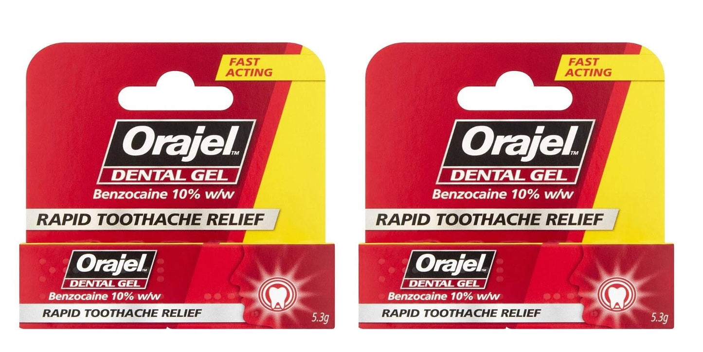 Orajel Dental Gel Regular 5.3g - Pack of 2 - Direct2Customer