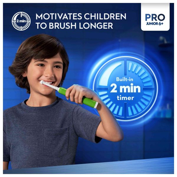 Oral-B Pro Junior Purple Electric Toothbrush, For Ages 6+ - Direct2Customer