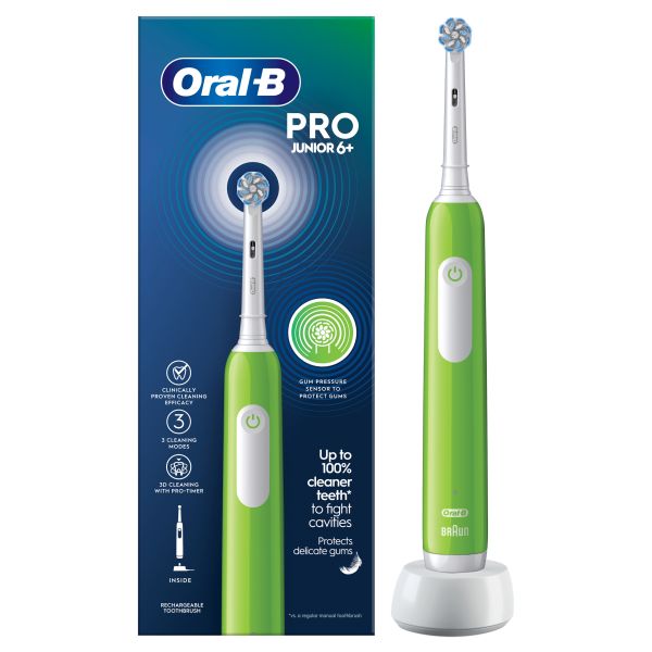 Oral-B Pro Juniorgeen Electric Toothbrush, For Ages 6+ - Direct2Customer