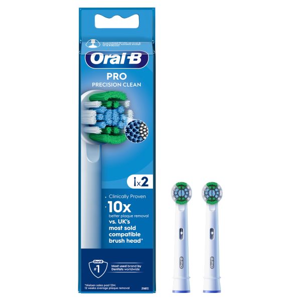 Oral-B Pro Precision Clean Electric Toothbrush Heads, 2 Counts - Direct2Customer