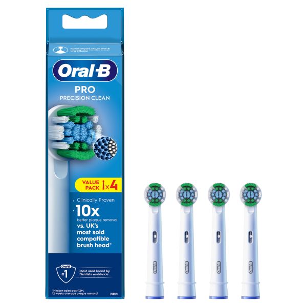 Oral-B Pro Precision Clean Toothbrush Heads, 4 Counts - Direct2Customer