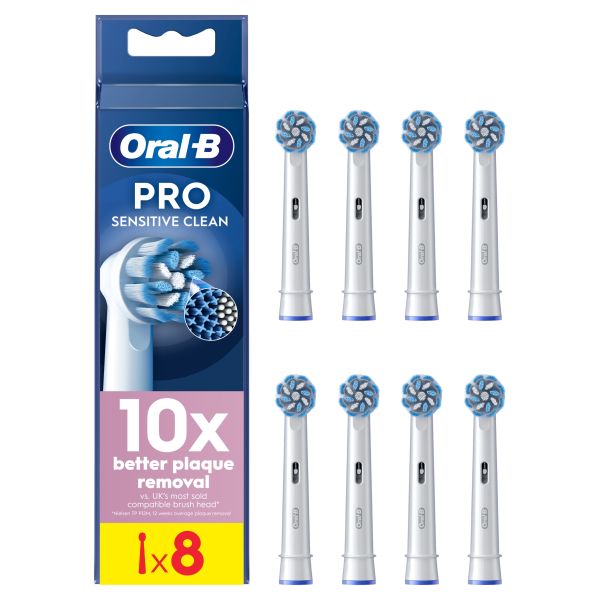 Oral-B Pro Sensitive Clean Toothbrush Heads, 8 Counts - Direct2Customer