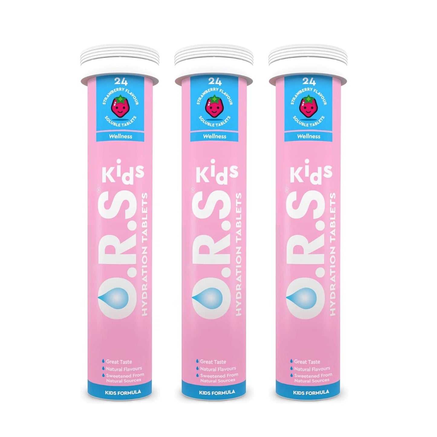 ORS Kids Strawberry Soluble Tablets 24 - Pack of 3 - Direct2Customer