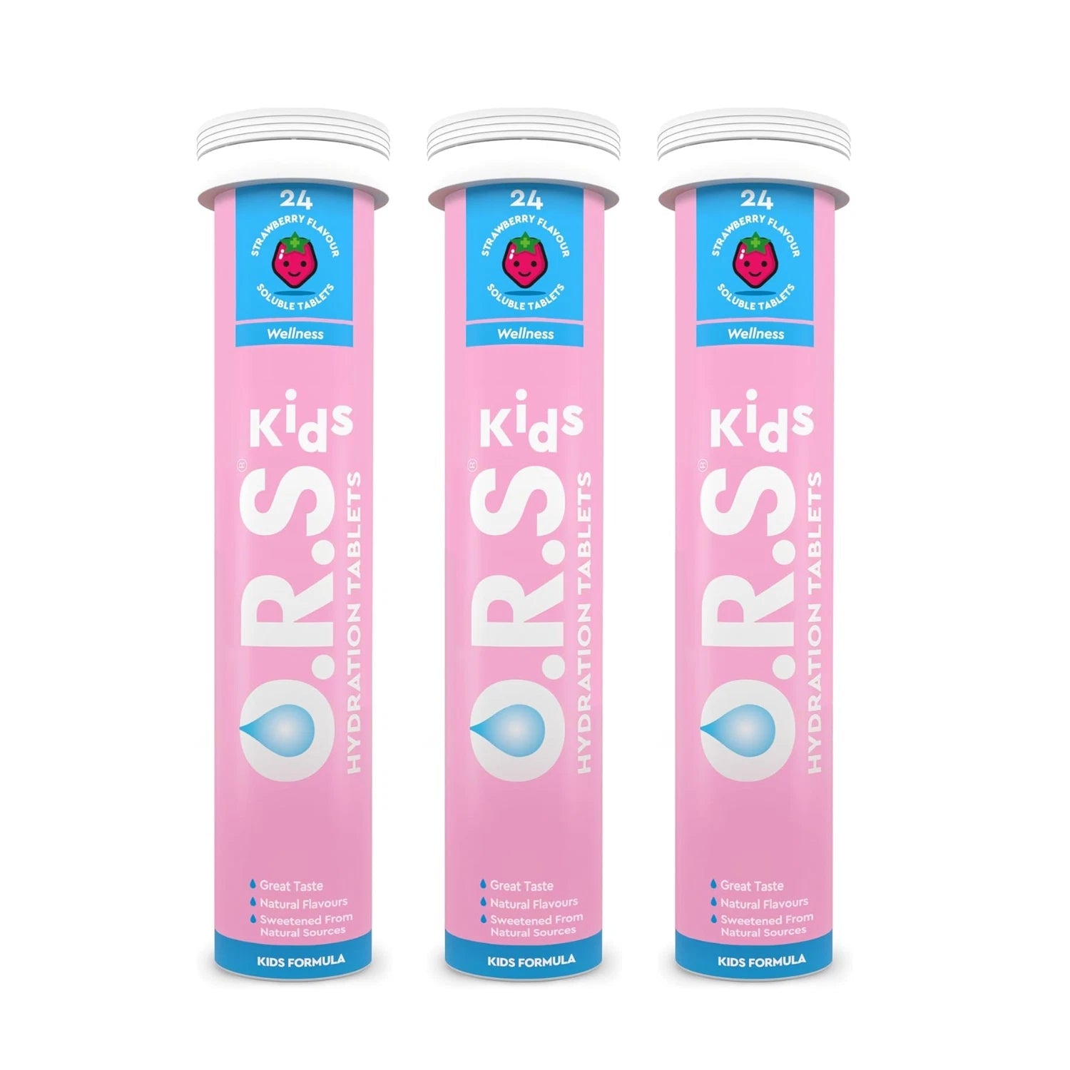 ORS Kids Strawberry Soluble Tablets 24 - Pack of 3 - Direct2Customer