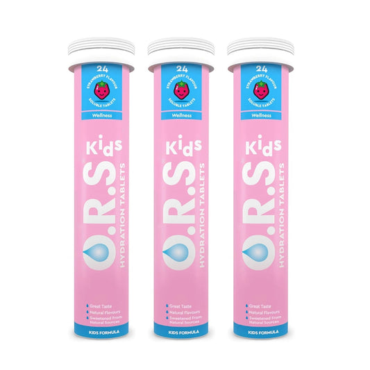 ORS Kids Strawberry Soluble Tablets 24 - Pack of 3 - Direct2Customer