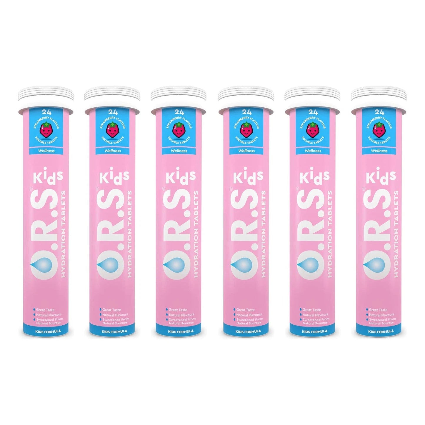 ORS Kids Strawberry Soluble Tablets 24 - Pack of 6 - Direct2Customer