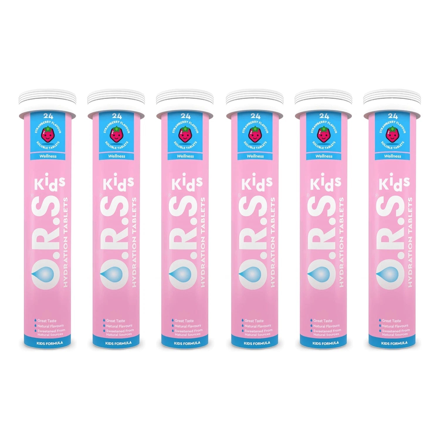 ORS Kids Strawberry Soluble Tablets 24 - Pack of 6 - Direct2Customer