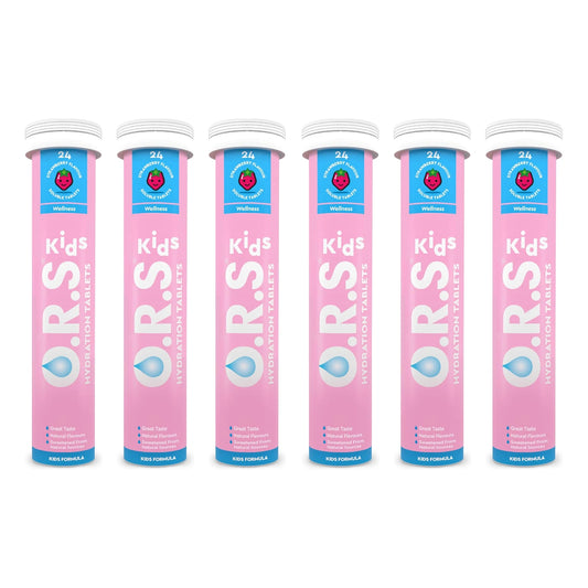 ORS Kids Strawberry Soluble Tablets 24 - Pack of 6