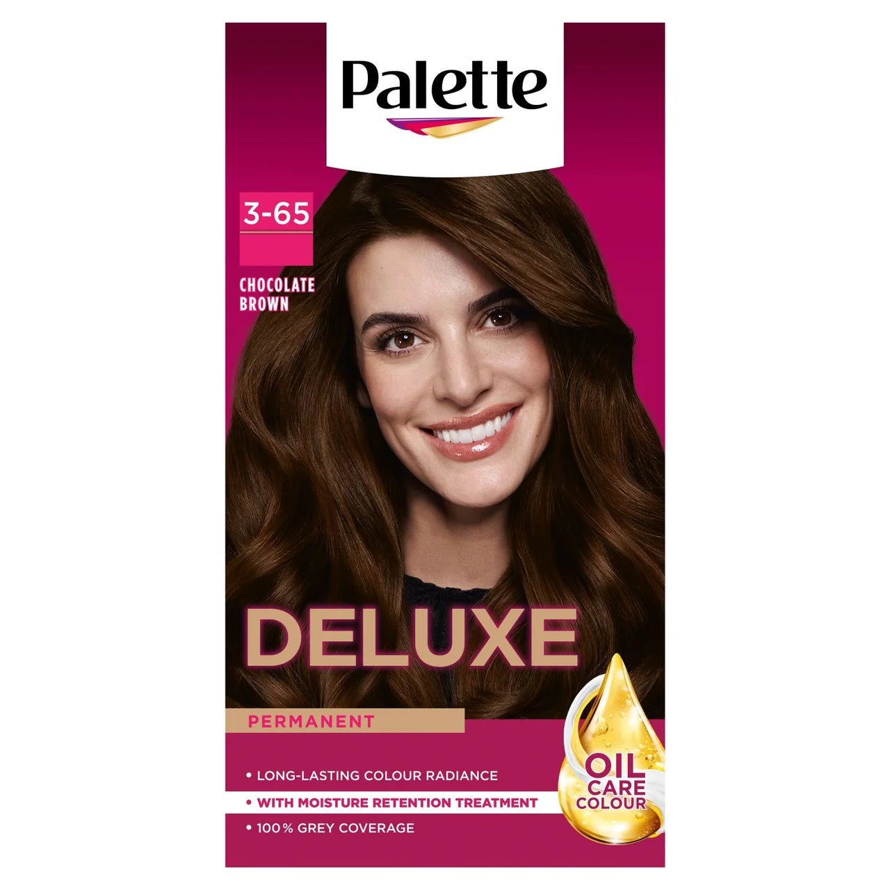 Palette Deluxe Permanent Hair Colour 3-65 Chocolate Brown 142ml - Direct2Customer