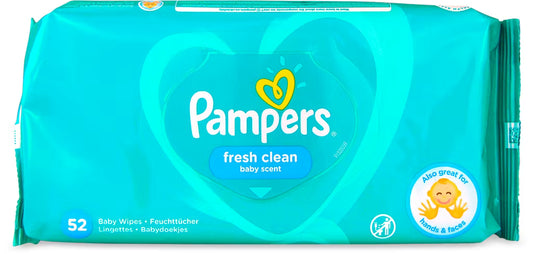 Pampers Fresh Clean Baby Wipes 52