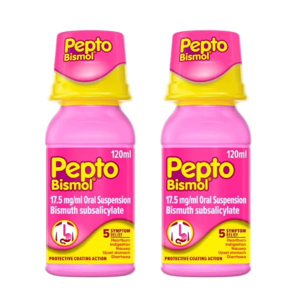 Pepto-Bismol Original Liquid 120ml - Pack of 2 - Direct2Customer