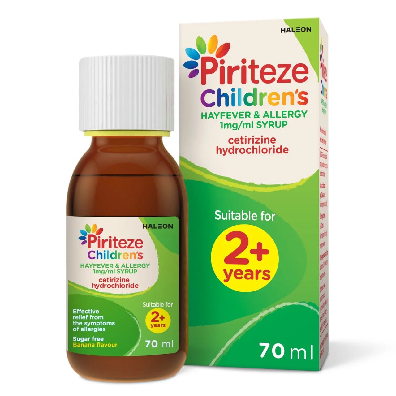 Piriteze Children's Hayfever & Allergy Syrup 2 Years+ 70ml - Direct2Customer