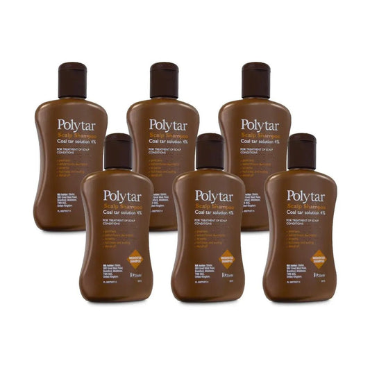 Polytar Scalp Coal Tar Shampoo 150ml x 6 - Direct2Customer