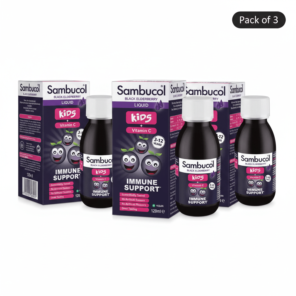 Sambucol Black Elderberry Extract For Kids 120ml - Pack of 3 - Direct2Customer