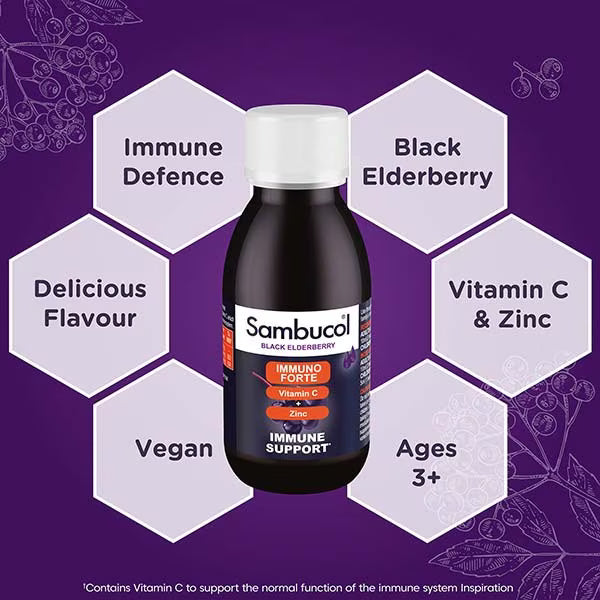 Sambucol Immuno Forte Black Elderberry Liquid 120ml