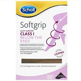 Scholl Softgrip Class 1 Knee Length Open Toe Natural - Direct2Customer