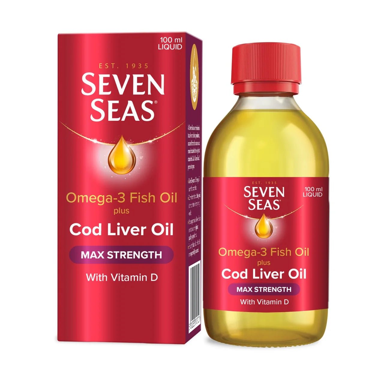 Seven Seas Cod Liver Oil Max Strength Liquid 100ml - Direct2Customer