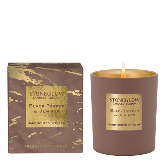 Stone Glow Black Pepper & Juniper Scented Candle - Direct2Customer