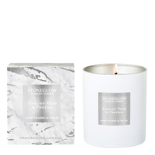Stone Glow English Pear & Freesia Scented Candle - Direct2Customer