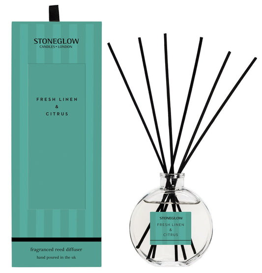 Stone Glow Fresh Linen & Citrus Scented Reed Diffuser 120ml - Direct2Customer