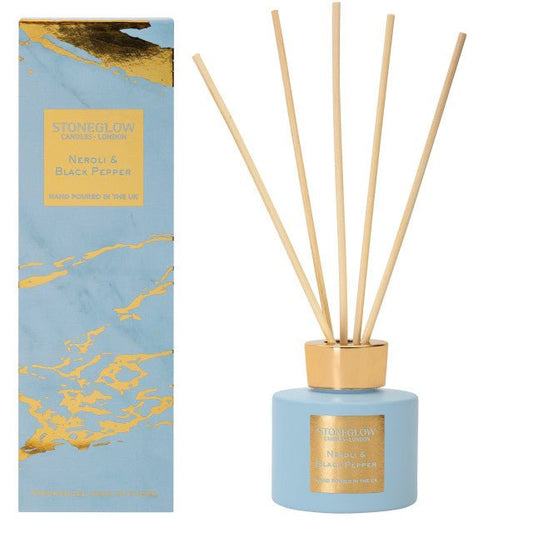 Stone Glow Neroli & Black Pepper Scented Reed Diffuser 120ml - Direct2Customer