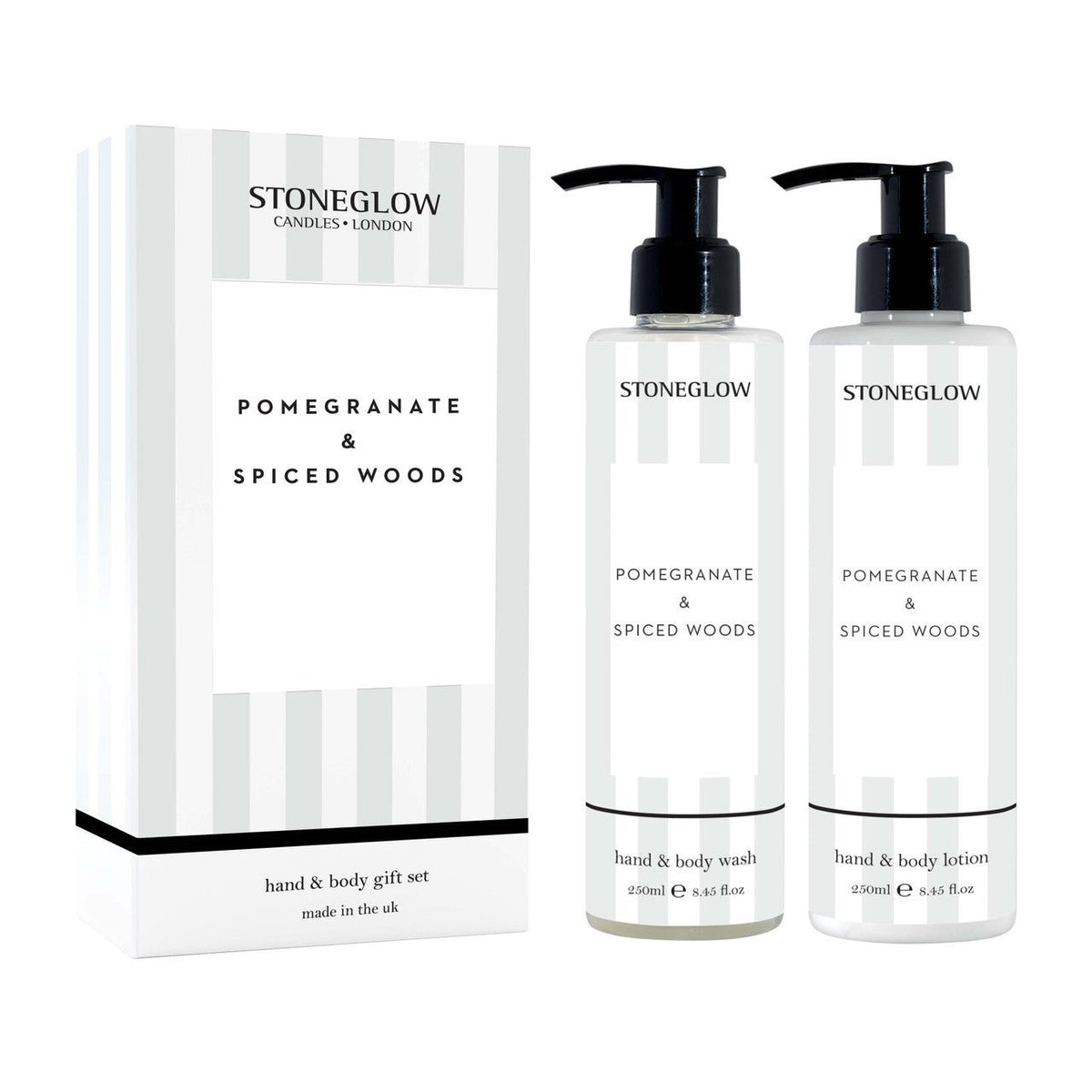 Stone Glow Pomegranate & Spiced Woods Scented Hand & Body Gift Set - Direct2Customer