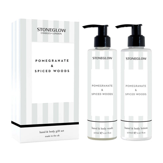 Stone Glow Pomegranate & Spiced Woods Scented Hand & Body Gift Set - Direct2Customer