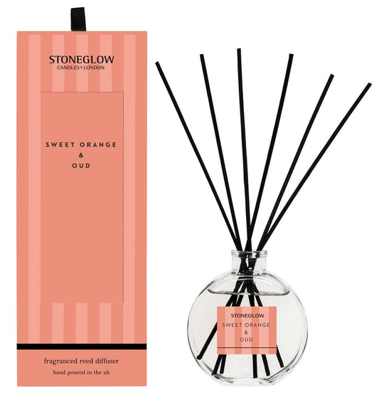 Stone Glow Sweet Orange & Oud Scented Reed Diffuser 120ml - Direct2Customer
