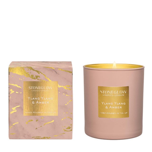 Stone Glow Ylang Ylang & Amber Scented Candle - Direct2Customer