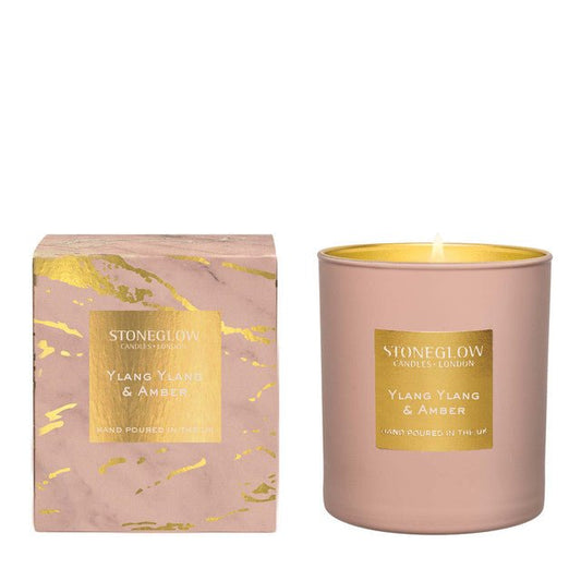 Stone Glow Ylang Ylang & Amber Scented Candle - Direct2Customer