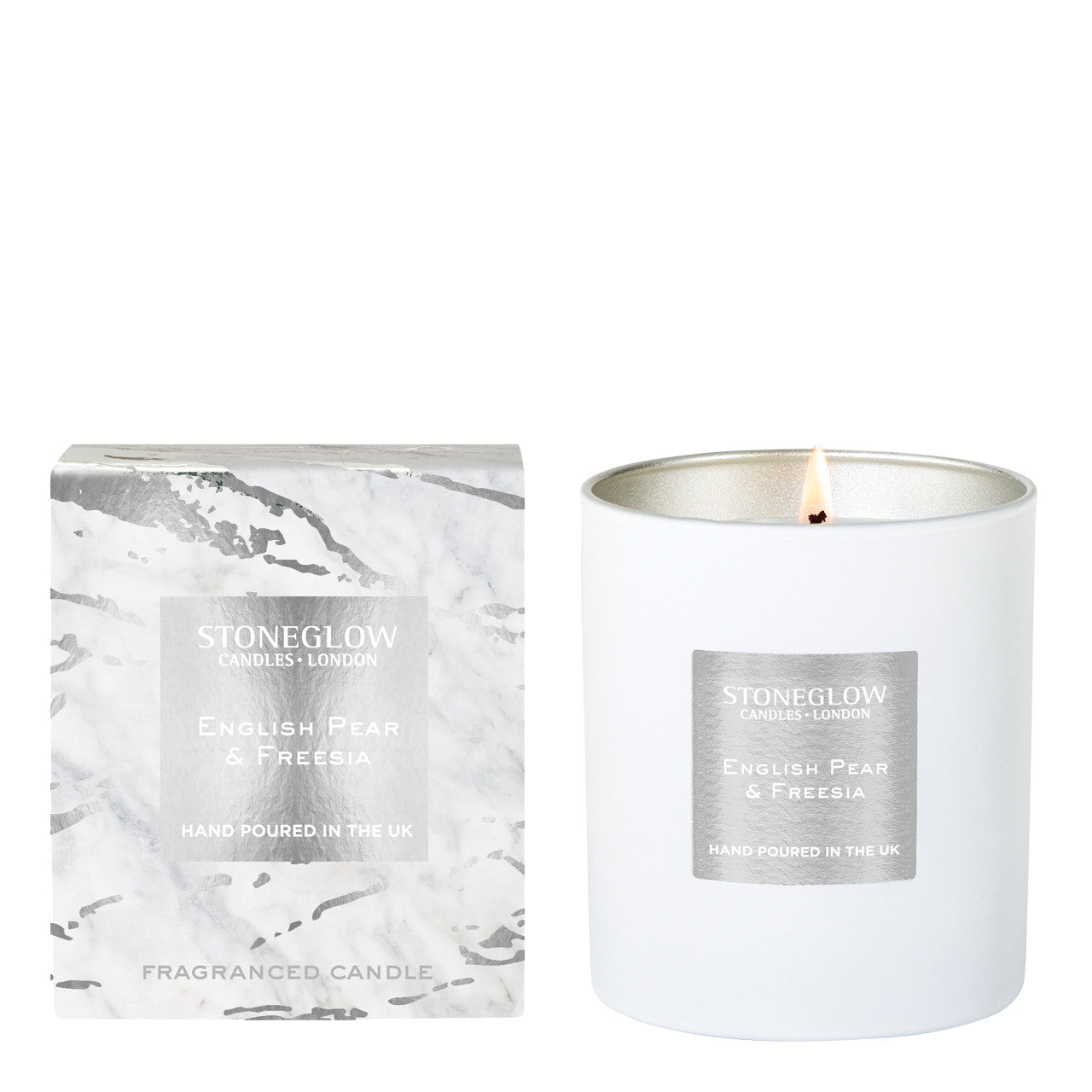 Stone Glow English Pear & Freesia Scented Candle