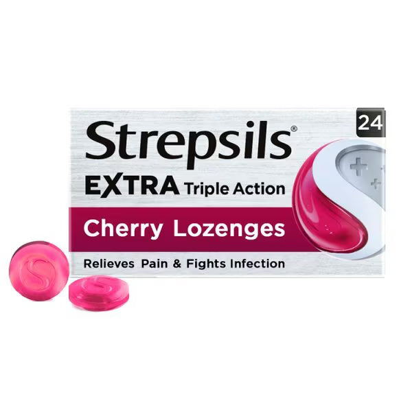 Strepsils Extra Cherry Lozenges 24