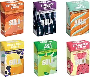 Sula Sugar Free Sweets Mixed Flavours 42g Pack of 12 - Direct2Customer