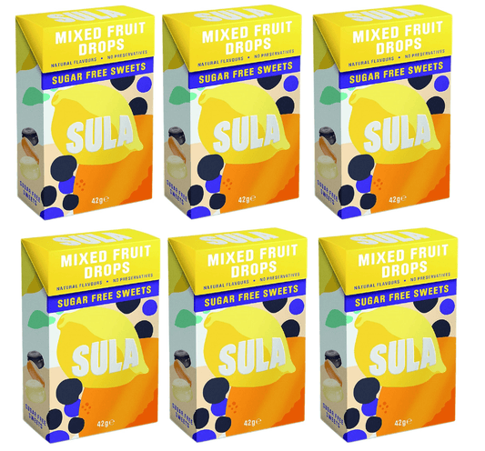 Sula Sugar Free Sweets Fruit Mix 42g Pack of 6