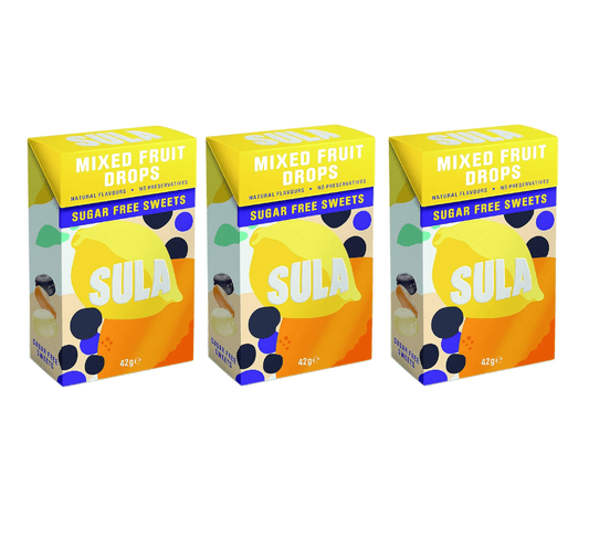 Sula Sugar Free Sweets Fruit Mix 42g Pack of 3