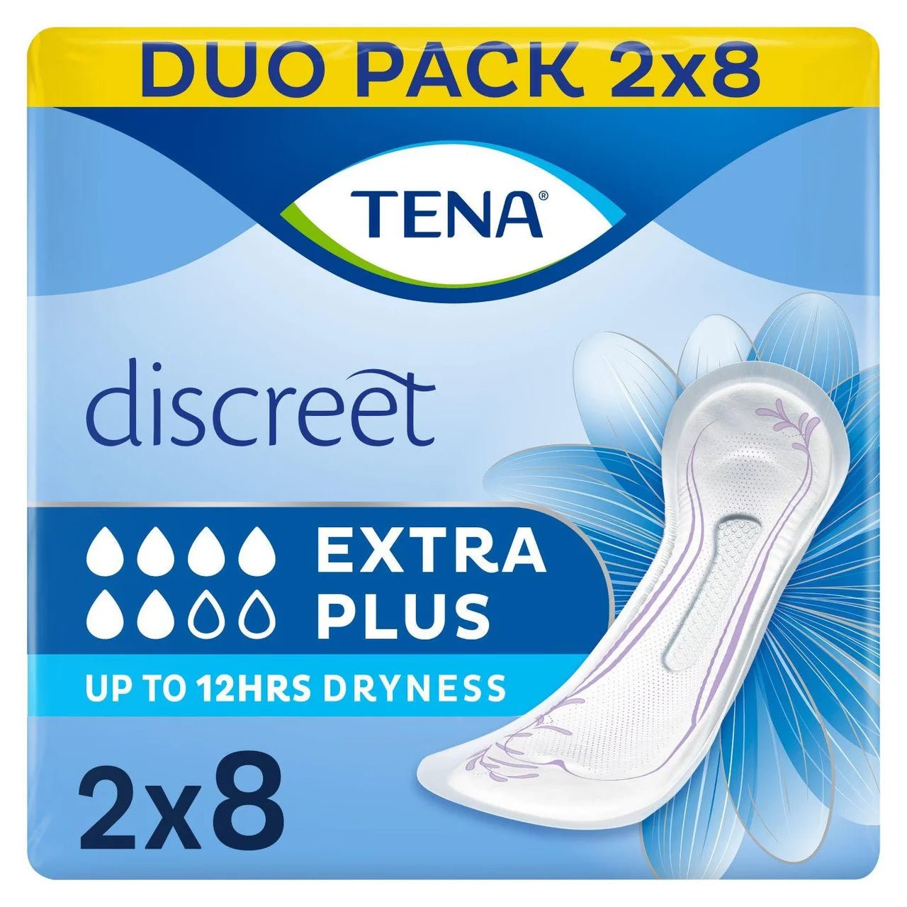 TENA Lady Discreet Extra Plus Incontinence Pads 16 Pack - Direct2Customer